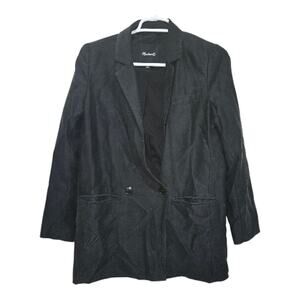Madewell Tailored Tencel Lyocell Blazer Black Work Jacket XS